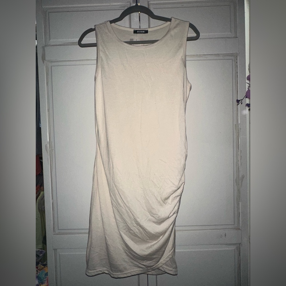 BTBFM Cream Sleeveless Dress